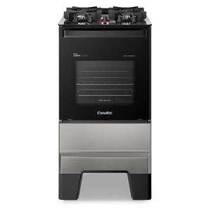 Fogão 4 Bocas Esmaltec Ideal Master Glass Inox Mesa em Vidro - Bivolt - 4127