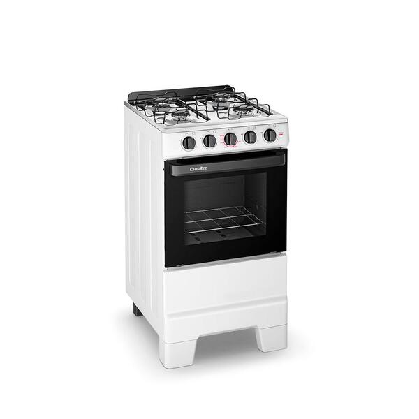 Fogão A Gás Mesa Inox E Forno 50l Limpa Fácil Esmaltec Ideal