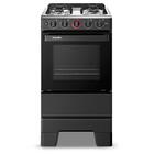 Fogão A Gás Mesa Inox Forno 50l Limpa Fácil E Acendimento Aut