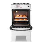 Fogão A Gás Mesa Inox Tampa De Vidro Forno 50l Esmaltec Ideal