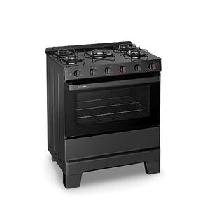 Fogão 5 Bocas Esmaltec Ideal Super Glass Preto Mesa em Vidro - Bivolt - 5128