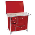 Fogão Á Lenha 2 Com Tampa E Gabinete Vermelho 2gdt Venâncio