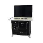 Fogão A Lenha 2 Preto Gabinete C/tampa 2gdtpr Met. Venâncio