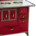 Fogão A Lenha Barroco Venâncio 03 Gabinete Com Tampa Vermelho
