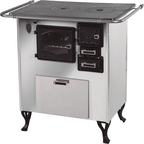 Fogão A Lenha C Forninho  C Caixa Esq. Inox Fornos Pinhal N2