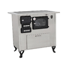 Fogão A Lenha C/forninho C/cx Esq Inox Vidro Cer Nº2