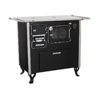 Fogão A Lenha C/forninho Dir Preto Fornos Pinhal Alumínio N2