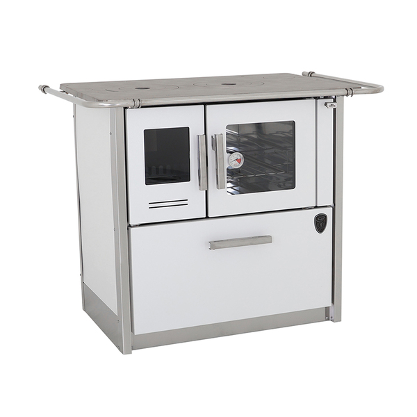 Fogão A Lenha Eclipse Direito Branco Chapa Ferro Fundido N2