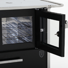 Fogão A Lenha Eclipse Direito Preto Chapa  Aluminio N2