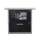 Fogão A Lenha Eclipse Direito Preto Chapa  Aluminio N2