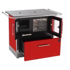 Fogão A Lenha Eclipse Direito Vermelho Chapa Ferro Fundidon2