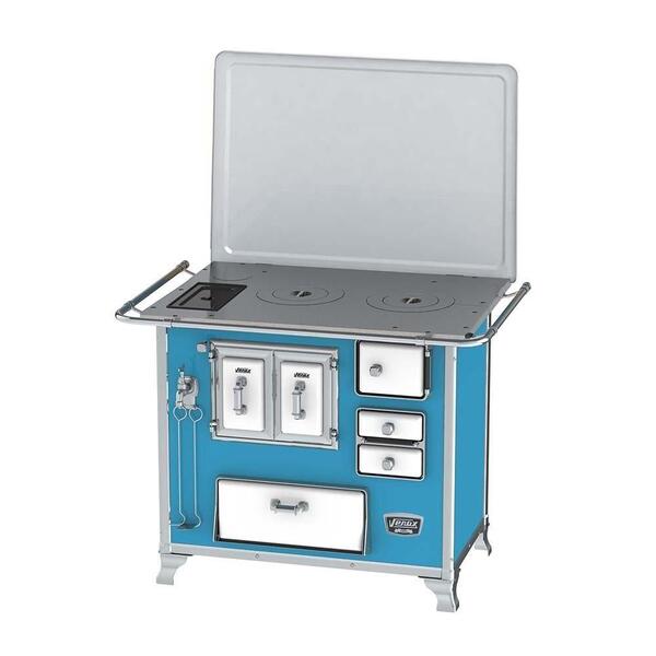 Fogão A Lenha Gab Classic Azul C/ Tampa Cald Venax
