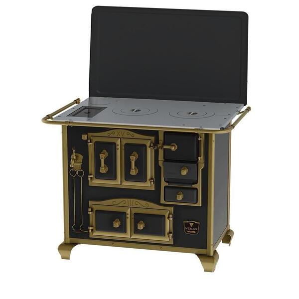 Fogão A Lenha Gab Preto C/ Tampa Venax