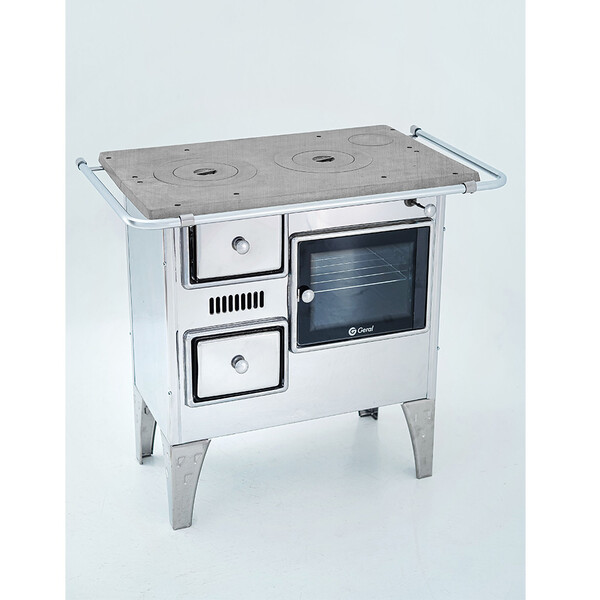 Fogão A Lenha Geral Nr 1 Com Chaminé Ao Lado Direito Braslar