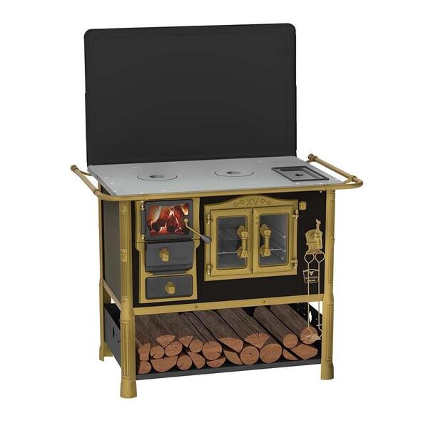 Fogão A Lenha Ludwig Preto C/ Tampa Venax