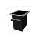 Fogão A Lenha Munique Moldura Chapa Vitrocerâmica Preto Anton