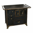 Fogão À Lenha N3 Barroco Em Ferro Fundido Saída Lado Esquerdo