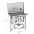 Fogão A Lenha N 1 Gab Branco Flor C/ Tampa Venax