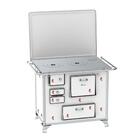 Fogão A Lenha N 2 Gab Branco Flor Com Tampa Saida Esquerda