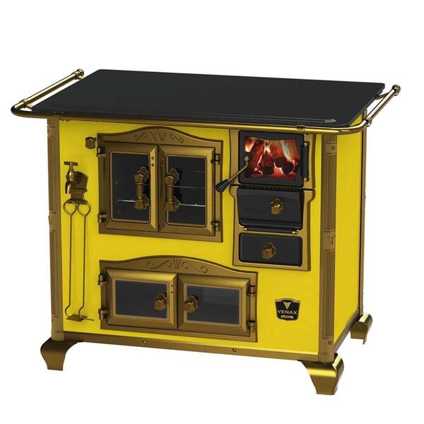 Fogao A Lenha N 2 Gab Imperador Vitreo Amarelo Com Tampa