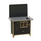 Fogão A Lenha N 2 Gab Renaissance Preto Tampa Cald Direita