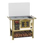 Fogão A Lenha N 2 Ludwig Vitreo Branco Tampa Esquerda