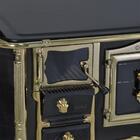 Fogão A Lenha N 2 Princess Preto Gold Tampa Saida Esquerda