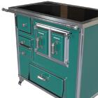 Fogão A Lenha Premium Azul Turquesa Venax