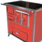 Fogão A Lenha Premium Vermelho Venax