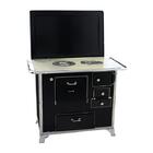 Fogão A Lenha Tradicional N1 2 Bocas C/ Tampa Preto 1get Venâ