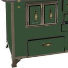 Fogão A Lenha Venâncio  Barroco Verde Gabinete Nº03 Lado Esqu