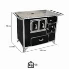 Fogão A Lenha Venâncio Tradicional Nº 02 Preto Gabinete Porta