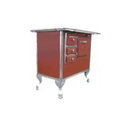 Fogão A Lenha Vermelho Gabinete Nº 2 Maestro Lado Direito