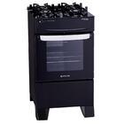 Fogão Atlas 4 Bocas Preto Atenas Glass Com Acendimento Automá