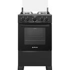 Fogão Atlas 4 Bocas Preto Com Forno Limpa Fácil Coliseum Plus