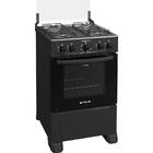 Fogão Atlas 4 Bocas Preto Com Forno Limpa Fácil Coliseum Plus