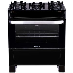 Foto de Fogão Atlas 5 Bocas Preto Atenas Glass Com Acendimento Automá