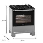 Fogão Best Grill Suggar Prata 5 Bocas Forno 90l Vidro Tempera