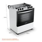 Fogão Brastemp 5 Bocas Cor Branca Com Botões Removíveis E Exc