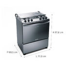 Fogão Brastemp 5 Bocas Cor Inox Com Botões Removíveis E Exclu