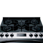 Fogão Brastemp 5 Bocas Duplo Forno Cor Inox Com Mesa De Vidro