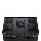 Fogão Caribe Glass 5 Bocas 5096 Esmaltec Branco Bivolt