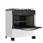 Fogão Caribe Glass 5 Bocas 5096 Esmaltec Branco Bivolt