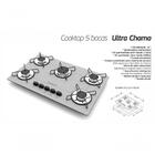 Fogão Cook Top Chamalux 5 Bocas Branco Gás Natural