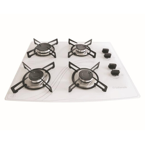 Fogão Cooktop 4 Bocas A Gás Safanelli Lines Fcb403 Bivolt