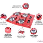 Fogão Cooktop 4 Bocas A Gás Safanelli Vermelho Fcv402 Bivolt