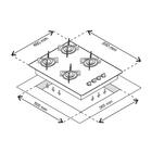 Fogão Cooktop 4 Bocas Chamalux Gás Natural Branco