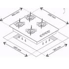 Fogão Cooktop 4 Bocas Preto Gás Natural