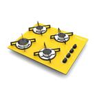 Fogão Cooktop 4 Bocas Ultra Chama Bivolt Chamalux - Amarelo