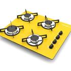 Fogão Cooktop 4 Bocas Ultra Chama Bivolt Chamalux - Amarelo